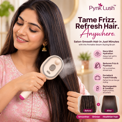 Pynk Lush™ Nano Steam Massage Hair Brush