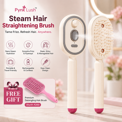 Pynk Lush™ Nano Steam Massage Hair Brush