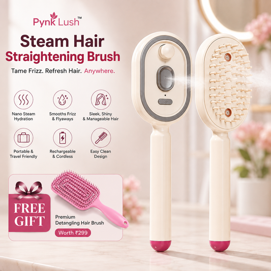 Pynk Lush™ Nano Steam Massage Hair Brush